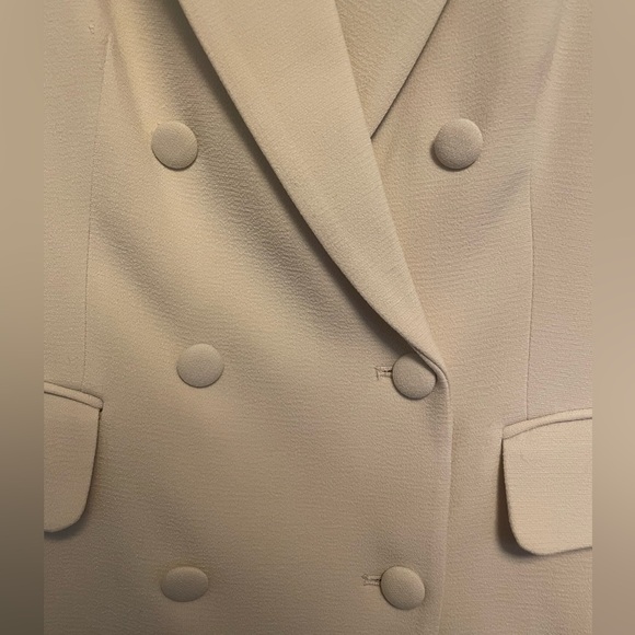 Cream double breasted blazer - Picture 3 of 4